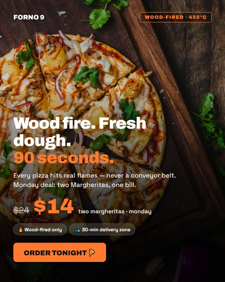 Restaurant ad creative