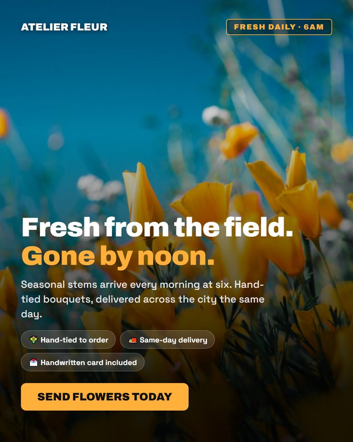 Florist ad creative
