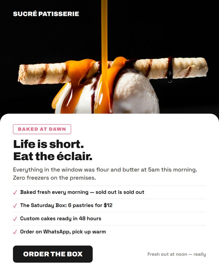 Patisserie ad creative
